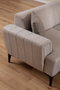 Atelier Del Sofa Hamlet Sofá-Cama 3 Plazas Beige con estructura de Madera de Haya y tapizado de Poliéster, 206x145x43cm